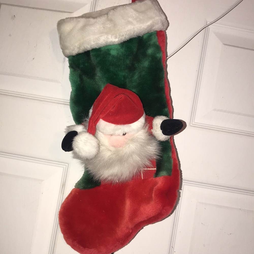 3D Santa Furry Christmas Stocking